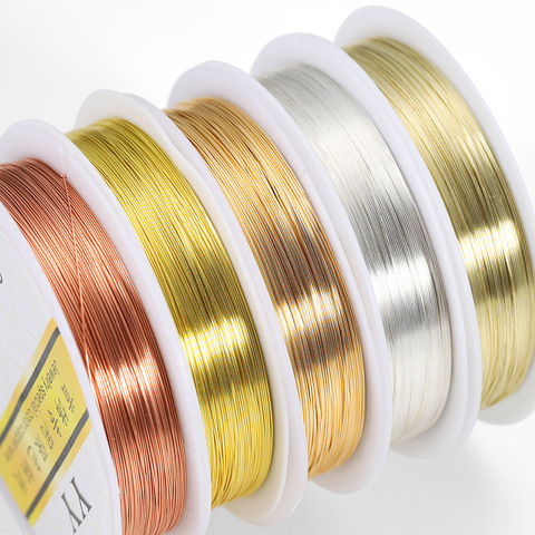 1 Roll No discoloration Copper Wire 5 colors 0.2/0.3/0.4/0.5/0.6/0.7/0.8/1.0mm Beading Cord DIY for Jewelry Making ► Photo 1/6