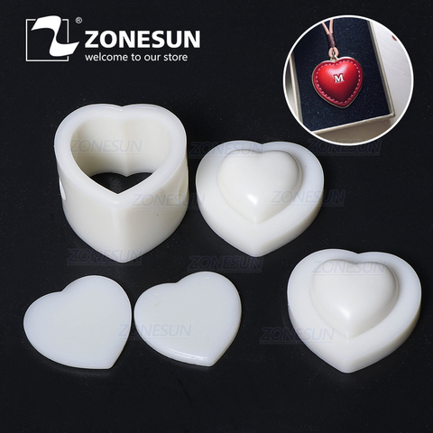 ZONESUN DIY Key Chain Leather Heart Shaped Mold Handcraft Tools Molding Leather Punching Die Cuts Leathercraft Tool Sets ► Photo 1/6