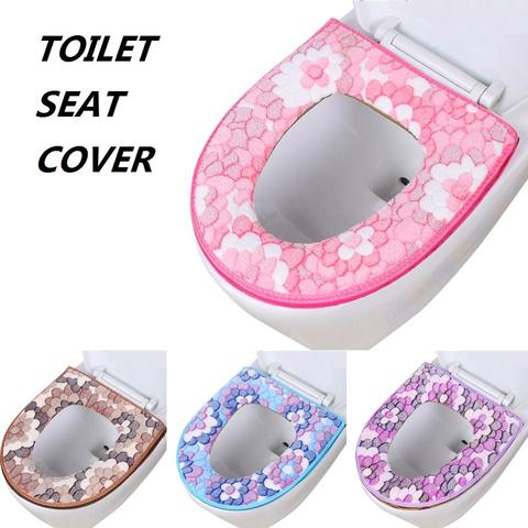 Soft Bathroom Toilet Seat Closestool Washable Warmer Mat Cover Pad Cushion Bathroom Toilet Toilet Seat Toilet Toilet Seat Co ► Photo 1/6