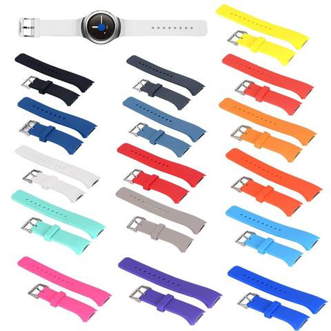 Watch Strap For Samsung Gear S2 R720 Replacement Silicone Solid color Sport Watchband Straps For Samsung  s2 smart watch strap ► Photo 1/6