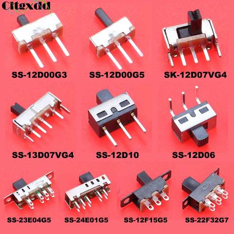 Cltgxdd 10PCS SS 12D00 G3 G5 12D10  12D06 13D07VG4 Slide Switch Slide Gear Fluctuation Band 2/3/4 Position Toggle Switch Handle ► Photo 1/6