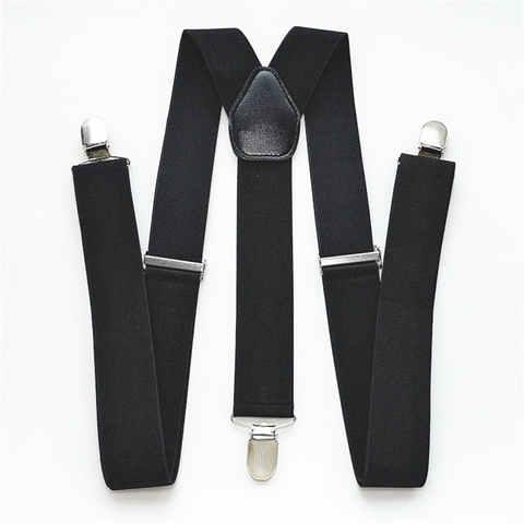 Men Plus Size Y-Back Suspenders Solid Color Elastic Adjustable Suspender Women Children Adult Braces Clothes Accessories ► Photo 1/6