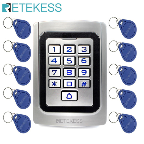 RETEKESS T-AC04 Keypad Door Access Control system IP68 Waterproof  Metal case Silicon Security Entry Door Reader RFID 125Khz EM ► Photo 1/6