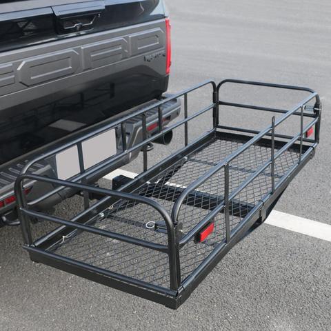 400 Lbs Foldable Hitch Mount Cargo Basket Cargo Carrier 2