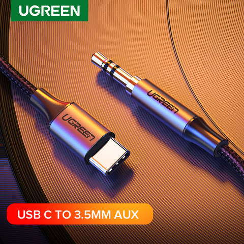 Ugreen USB C to 3.5mm AUX Headphones Type C 3.5 Jack Adapter Audio Cable For Huawei Mate 20 P30 Oneplus 7 pro Xiaomi Mi 6 8 9 10 ► Photo 1/6