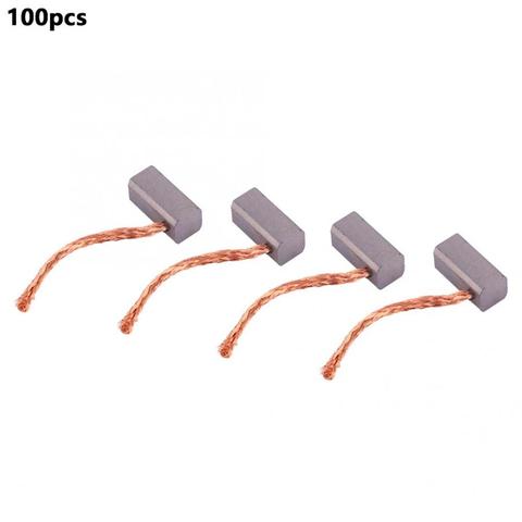 100pcs Graphite Copper Motor Carbon Brushes Replacement Parts for Car Electronic Fan Motor J435A ► Photo 1/6