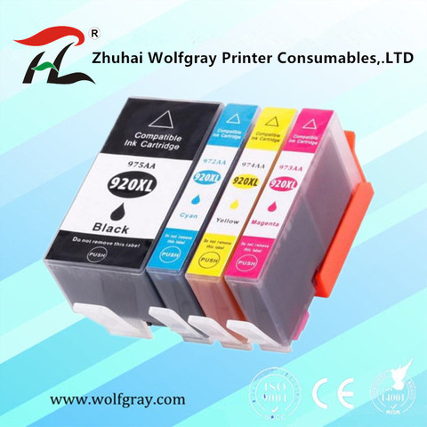 4PCS 920 compatible ink cartridge for HP 920XL For HP920 Officejet 6000 6500 6500A 7000 7500 7500A printer with chip ► Photo 1/6