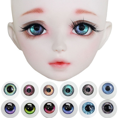 Acrylic BJD Eyes For Toys Doll Accessories 3D Eye For DIY Toy 14mm 16mm 18mm Cartoon Colorful Simulation Eyeballs Eyes For Dolls ► Photo 1/6