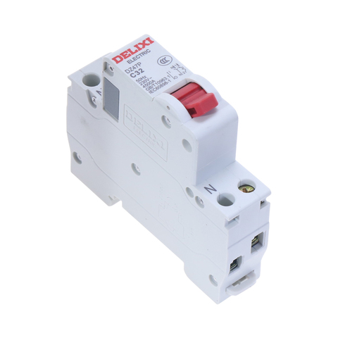 Circuit Breaker 6A 10A 16A 25A 32A 40A DPN 1P+N 4.5KA 230V DZ47P DELIXI MCB ► Photo 1/6