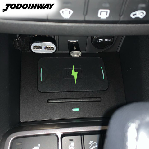 10W car wireless charger for Hyundai creta ix25 2017 2022 power adapter center console phone holder for iphone 11 fast charge ► Photo 1/6