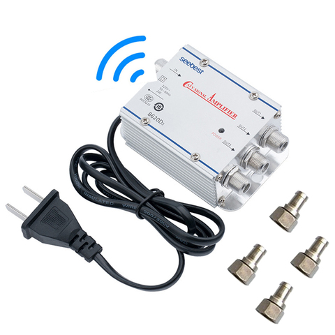 AC 220V 3 Way CATV Cable TV Splitter Amplifier 20dB Digital TV Antenna Signal Booster Home Tv Equipments 45Mhz to 860MHz ► Photo 1/6