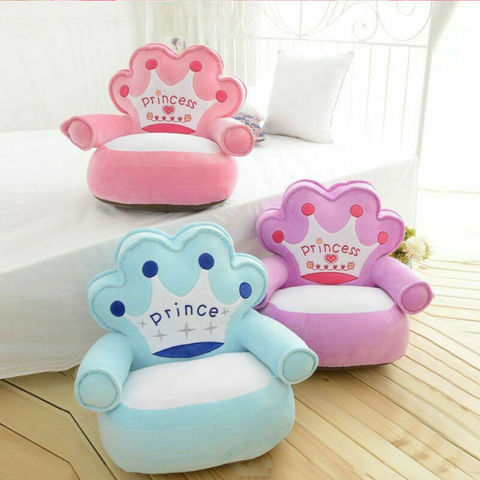 Baby Kids Only CushionNo Filling Cartoon Crown Seat Children Chair Neat Skin Toddler Children Cushion for Sofa Best Gifts hot ► Photo 1/1