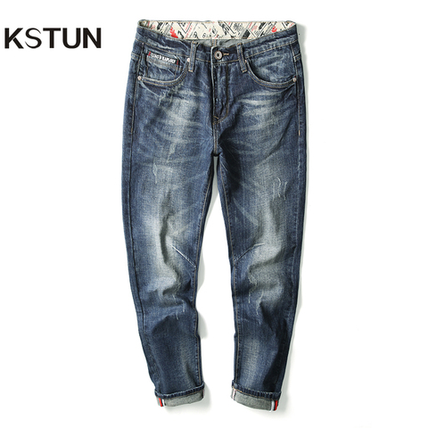 Top Quality Hot Sale Fashion Brand Men Jeans Straight Autumn 2022 Retro Blue Printed Pockets Jeans Men High Quality Plus Size 40 ► Photo 1/6