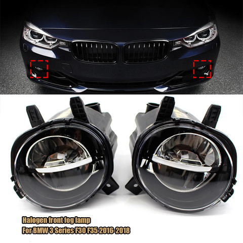 X-CAR LED fog lights with bulbs for BMW 3 Series F30 F35 2016-2022 front bumper lights 320i 420i 340i 440i 428i 435i 63177315559 ► Photo 1/6