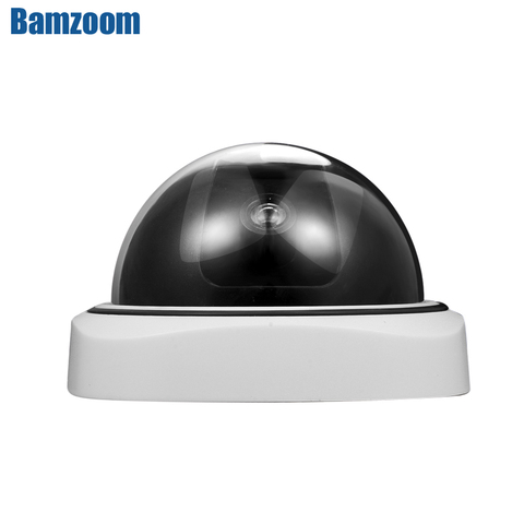 Smart Indoor/Outdoor Dummy Surveillance Camera Home Dome Waterproof  Fake CCTV Security Camera with Flashing Red LED Lights ► Photo 1/3