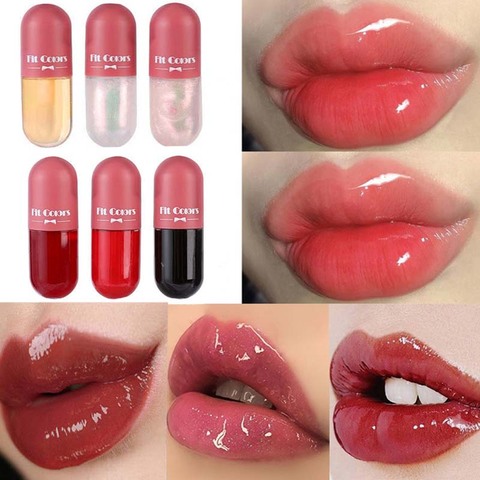 Mini Natural Lip Plumping Liquid Lip Gloss Partial Pearl Light Shining Moisturizing Temperature Control Color Changing Lip Oil ► Photo 1/6