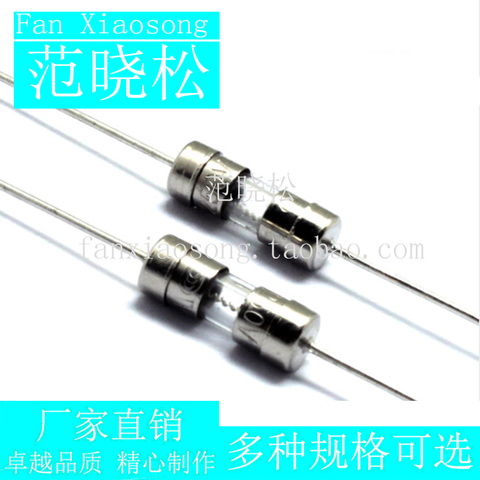 3.6*10mm Take the lead Glass fuse tube 3.6x10mm 250V 0.1A 0.25A 0.5A 0.63A 0.75A 1A 2A 3A 3.15A 4A 5A 6.3A 8A 10A 12A 15A 20A ► Photo 1/5