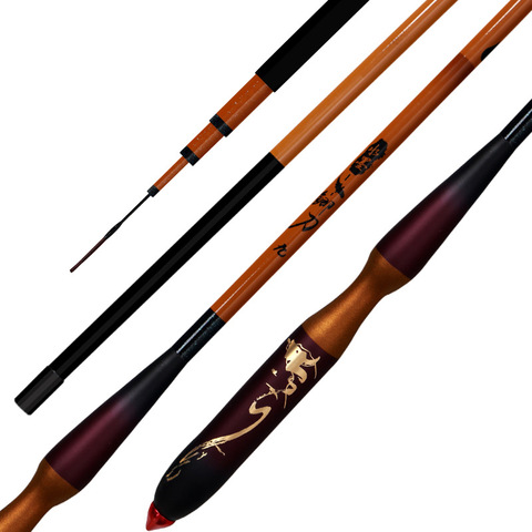 Carp Fishing Rod 2.7M-3.6M-3.9M-4.5M-5.4M-6.3 Meter Ultra-Light Ultra-Slim Carbon Rod Imitation bamboo Comfortable handle ► Photo 1/5