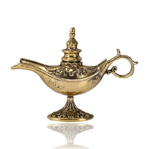 Wuli&baby Vintage  Aladdin Lamp Brooches Women Men 2-color Magic Light Party Casual Brooch Pins Gifts ► Photo 1/5