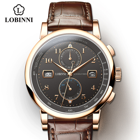 SEAGULL Movement Mechanical Man Watch Automatic Waterproof 50M Male Clock Genuine Leather Business Fashion Masculino Wrist Watch ► Photo 1/6