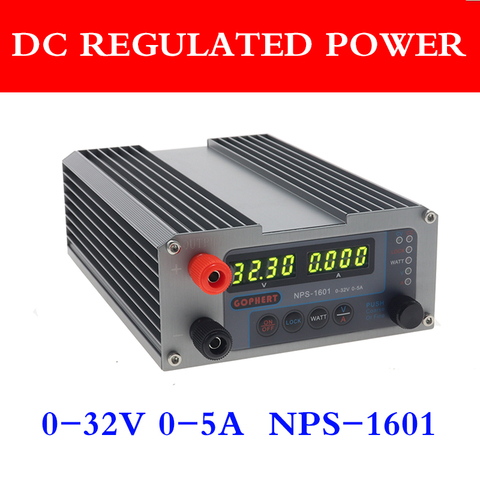 NPS 1601 DC Power Supply adjustable Digital Mini Laboratory power supply 32V 5A Accuracy 0.01V 0.001A WATT With Lock Function ► Photo 1/6