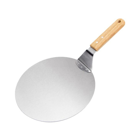 Anti-scalding Pizza Shovels Wooden Handle Round High Quality Stainless Steel Cake Shovel Baking Tool Kitchen Accessories ► Photo 1/6