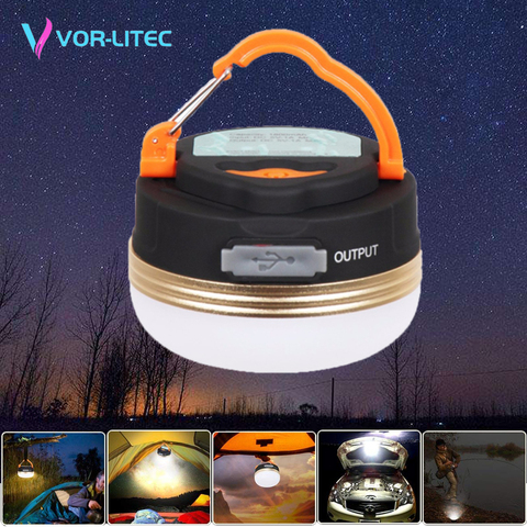 VORLITEC 3W LED Camping Lantern Tents lamp Mini Portable Camping Lights Outdoor Hiking Night Hanging lamp USB Rechargeable ► Photo 1/6