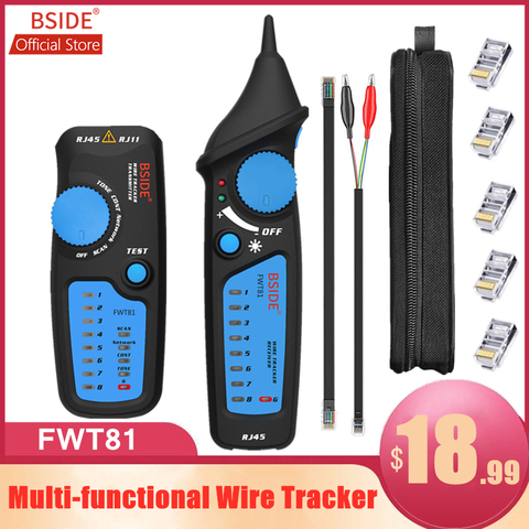 Bside FWT81 Cable Tracker RJ45 RJ11 Telephone Wire Network LAN TV Electric Line Finder Tester ► Photo 1/6