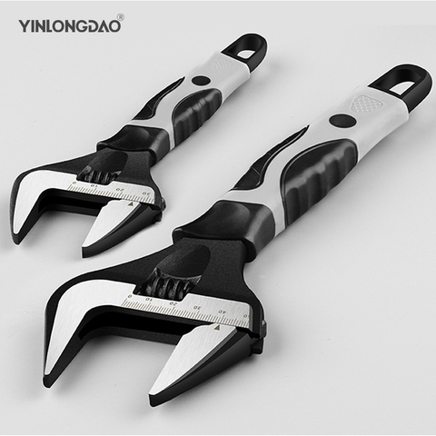 Adjustable Wrench Stainless Steel Universal Spanner Mini Nut Key Bathroom Wrench High Quality Plumbing Repair Tool ► Photo 1/6