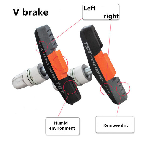 Folding bicycle brake shoes 14 16 18 20 inches BMX V caliper brake pad Small wheel brake parts ► Photo 1/5