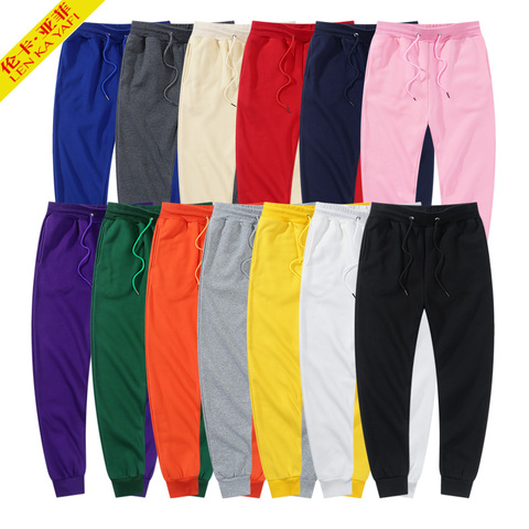 Mens black Pants sweatpants men red trousers fashion Brand woman