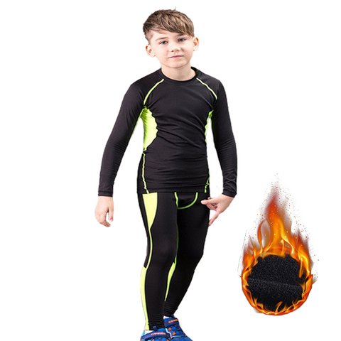 Winter Thermal Underwear Set Children Warm Thermo Underwear Homme Masculino Long Johns Boys Girls Lucky Johns Fitness Quick Dry ► Photo 1/6