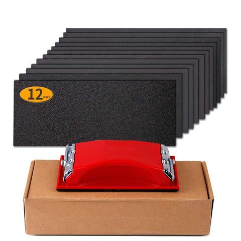 9х3.6 Inch Sandpaper Grit Assortment with Sanding Block Sander Wet Dry Abrasive Sanding Sheets for Car Wood Metal Polishing ► Photo 1/6