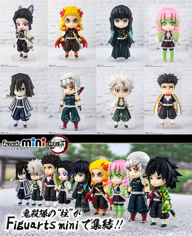 9pcs/set Demon Slayer Anime Figure Rengoku Kyoujurou Kochou Shinobu PVC Action Figure Toys Kimetsu no Yaiba Statue Doll Gift ► Photo 1/6