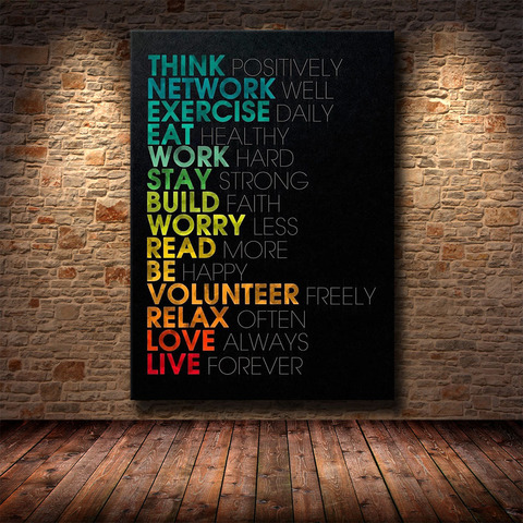 Office Decor Wall Art Motivational Phrases Poster Inspiring Words Wall Art No Pain No Gain Canvas Painting Prints No Frame ► Photo 1/5