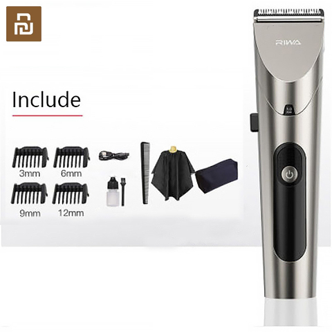 2022 New Youpin RIWA Hair Clipper Personal Electric Trimmer Rechargeable Strong Power Steel Cutter Head With LED Screen Washable ► Photo 1/6