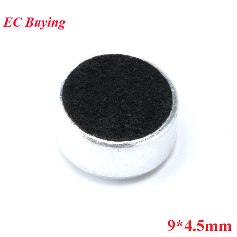 10pcs 9*4.5mm Capacitive Electret Microphone Pick-Up Sensitivity 52DB Electret Condenser MIC 9x4.5mm 9mmx4.5mm ► Photo 1/2