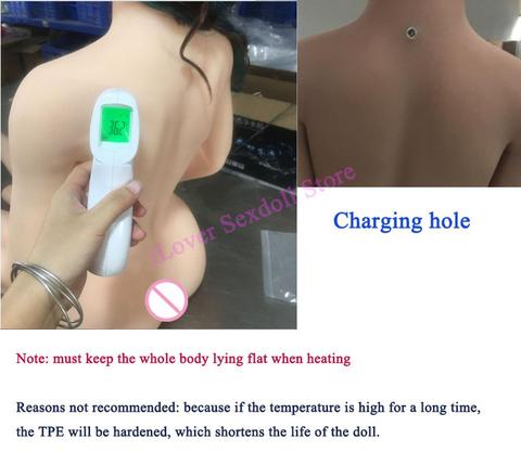 Hollow Breast Standing Feet Movable Shoulder Whole Body Heating 5-Point Touch Sound Functions for Tpe Sex Doll ► Photo 1/6