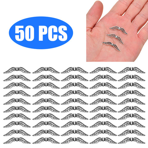 50pcs Angel Wing Spacer Beads Tibetan Retro DIY Jewelry Pendant 32x7mm For Jewelry Making ► Photo 1/6