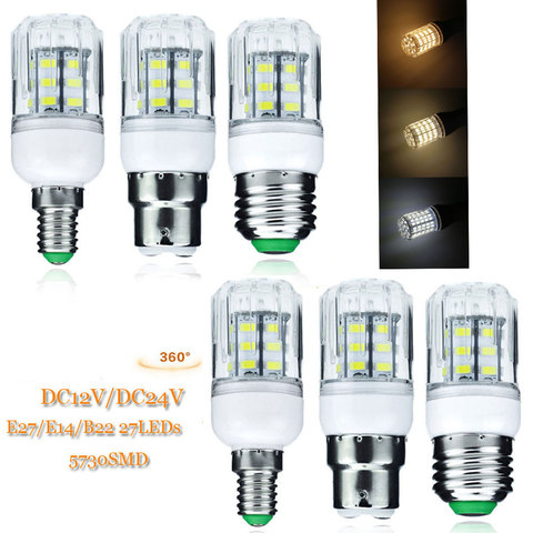 LED Corn lamp Bulb light E27 B22 GU10 G9 E14 27LEDs 7W 5730 SMD LED Spotlight No Flicker Chandelier Lights ► Photo 1/6