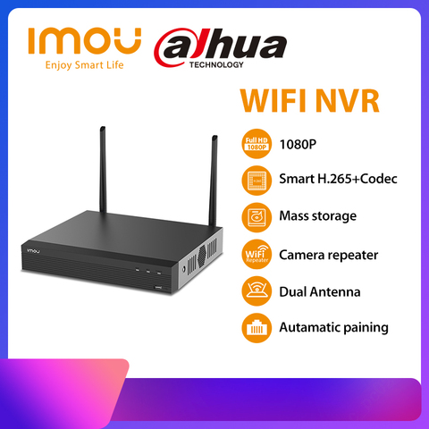 Dahua Imou Wi-Fi Network Security System 8CH Wireless NVR 4K Resolution Strong Metal Shell Conforms to ONVIF Standards ► Photo 1/6