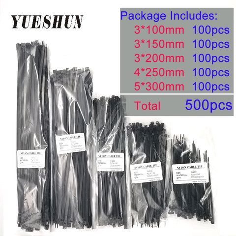 wholesale Nylon Cable Ties 100mm 150mm 200mm 250mm 300mm Black White Self Locking cable Wire Zip Ties ► Photo 1/6