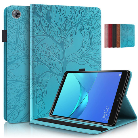 3D Tree Embossed Case for Huawei MediaPad M5 10.8 CMR-W09 CMR-W19 CMR-AL09 Flip Stand for Huawei MediaPad M5 10 Pro +Gift Pen ► Photo 1/6