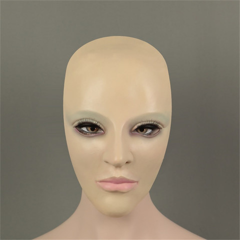 New Transgender Soft Shy Girl Sexy Style Latex Full Face Mask Male to Female Cosplay Costumes for Crossdresser shemale Mask ► Photo 1/4