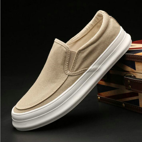 summer canvas men breathable casual driving shoes men's flat loafers Driving Lazy  slip on  Canvas shoes  A11-63 ► Photo 1/6