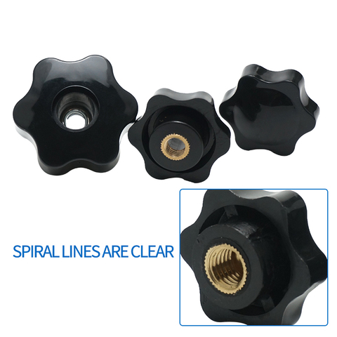 10/5 PCS M4 M5 M6 M8 M10 Plum Hand Tighten Nuts Handle Thread Star Mechanical Black Thumb Nuts Clamping Knob Manual Nuts ► Photo 1/5