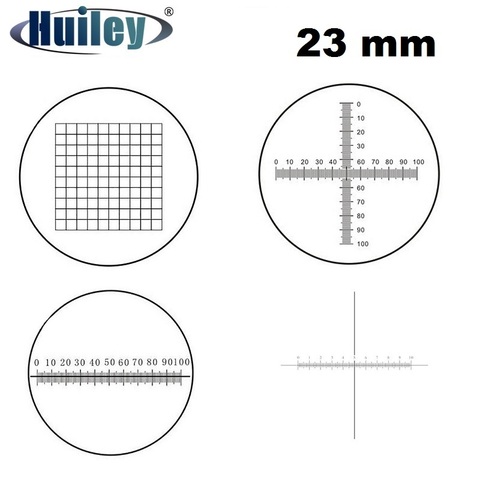 Diameter 23mm Microscope Micrometer Optical Eyepiece Scale Calibration Cross Ruler Microscope Vision Instrument Optical Glass ► Photo 1/6