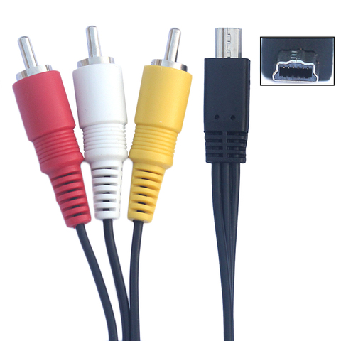 MINI USB 6 PIN to  AV RCA Digital Camera Camcorder Cable for Canon ► Photo 1/6