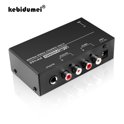 kebidumei Ultra-Compact Phono Preamp Preamplifier With RCA 1/4Inch Support TRS Interfaces Preamplificador Phono Preamp PP400 ► Photo 1/1