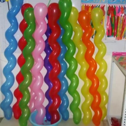 100pcs Long Screw Twist Balloons Kids Birthday Toy Latex Balloon